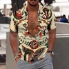 Chemises décontractées pour hommes Vintage Tribe pour hommes Vêtements 3D Graphic Apparel Boutons de plage surdimensionnés à manches courtes Tops Homme / Femme Chemise hawaïenne