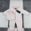 Designer baby one-piece cotton print long-sleeved hip hop three-piece birth full moon suit crawling suit size 59cm-80cm k2