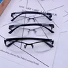 Solglasögonramar 2024 Fashion Anti Blue Light Men Half Frame Eyewear Retro Gelglas Trend Optical Computer Eye Glasses