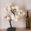 Lampy stołowe LED Rose Flower Tree Lampa 32 Sztuczne bonsai nocne światło świetna dekoracja na dom do domu walentynki ciepła biała