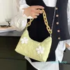 Tasche Elegante kreative Blume Umhängetasche ästhetische Kette Schulter trendige Handtasche Unterarm Mode Geldbörse