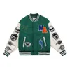 Plus Size Embroidery Patch College Letterman Plain Baseball Wool Varsity Jacket For Men 78
