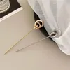 Pinzas para el cabello para mujer, horquilla recta, Pin de palo de Metal, tocado de estilo chino, accesorios de joyería elegantes, sombreros de fiesta de boda al por mayor