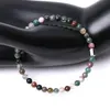 Lotus Choinka Bransoletka Bransoletka Natural Indian Agate Rond Koralik Bracelets Para kobiet biżuteria modowa