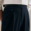 Мужские костюмы, 3 цвета, брюки в британскую полоску, брюки для мужчин, социальная одежда, Pantalones Hombre 2024, офисные брюки, мужские деловые повседневные брюки