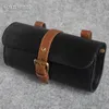 Bicycle bag handmade leather rainproof riding bag handlebar saddle bag fit brompton road bike MTB PU leather tool bag 240313