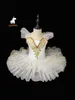 Girl's Dresses Professional Ballet Kirt Tutu för Girls Adulto Dance Clothing for Kids Pancake Tutu Ballet Costumes Tricot Ballet Dress 240315