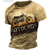 T-shirts hommes Nouveau Route 66 T-shirt pour hommes T-shirt imprimé moto Sweat-shirt d'été Vintage Pull O-Cou Tops en vrac Mâle Casual Short Slve Ts Y240315