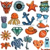 Notions de couture Outils 18 pièces Iron Ones Owl Méduse Motif brodé Applique Décoration Customes pour bricolage Jeans Vestes Clothi Dh1Sh