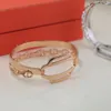 Hochwertiges V-Gold-Neuheitsprodukt mit diamanteingelegtem 2-in-1-Schweinenasen-Armband für Damen, doppellagiges, ausgehöhltes Vollhimmel-Sternarmband