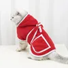 Abbigliamento per cani Accappatoio assorbente rosso per animali domestici Vestiti per gatti in microfibra per il bagno Forniture ad asciugatura rapida all'ingrosso