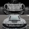 Black White Camouflage Vinyl Wraps Adhesive PVC Film Car Wrap Racing Car Camo Sticker Vehicle Diy Decal With Air Release5569322