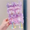 Acessórios de cabelo flores crianças malha arco princesa hairpin bonito menina clipe ornamento clipes rendas para