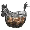 Food Savers & Storage Containers Chicken Egg Basket Black Wire Collection Baskets With Ceramic Lid For Gathering Fresh Eggs Drop Deliv Ot7X8