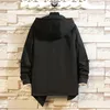 Men Fashion Spring Hooded Patchwork Zipper Coats Streetwear OverSize Clothing 240227