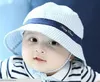 Toddler Infant Sun Cap Summer Outdoor Baby boy Girl Hats Sun Beach Bucket Hat Striped cotton baby basin cap 3 colors JIA3764221410