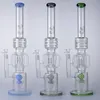 Water Pipe Big Bong Thick Glass Recycler Slitted Rocket Percolator Drum Barrel Percolator 14mm Female Joint WP2121