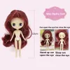 Moda estilo mini blyth boneca cor cabelo médio penteado nu fábrica boneca moda menina brinquedos 11cm sem roupas 240315