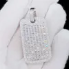 Géométrique glacé Bling garçon mâle bijoux Rectangle cubique zircone 5A CZ Hip Hop Cool hommes pendentif collier 240311