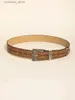 Bälten 2023 Nytt mode Retrotryck snidat huvud Brown Belt Bohemian Etnisk stil Spicy Girl Belt Unisex Jeans Belty240315