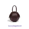 Factory Outlet Großhandel Bottgss Ventss Tragetaschen zum Verkauf Modische und kreative handgefertigte gewebte Tasche Handheld Solid Color Small Round mit echtem Logo BZDV