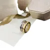 T Ceramic White T Designer Black Ring Brand Sier Gold Never Fade Band Pierścienie Biżuteria Klasyczne akcesoria premium wyłączne z EMED GG