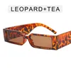 Lunettes de soleil cyberpunk à monture carrée étroite et large, nouvelles lunettes de soleil hip hop funky