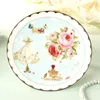 Elegant Tea Cup Set Bone China and Saucer Floral Design Coffee Teacup Dessert Plate Porcelain Drinkware Gift 240301