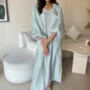 Casual klänningar Elegant o-hals Lantern långärmad festklänning Spring Autumn Solid Women Fashion Sparkling Diamond Maxi