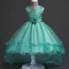 女の子のドレスガールズプリンセス刺繍具ベビーフラワーウェディングクリスマススカートTutu Teenage Dress KidsElegant Vestidos 3〜15年240315