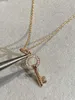 Designer HANDI hoogwaardige sieraden tiffay en co sleutelset met diamant V gouden ketting platte vervangende kraagketting