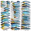 50 pz Set di esche da pesca Pesca con esche rigide Mini Minnow Altalena galleggiante Crankbait Crazy Wobblers Esche artificiali bioniche a manovella 240306