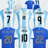 Argentine Jersey 2024 Copa America Messis Maradona Argentino Shirts Kids Kit Playerバージョン