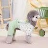 Vêtements pour chiens motif de fleurs vêtements pour animaux de compagnie pour petits chiens printemps combinaison chiot pyjamas mignon chat vêtements Chihuahua