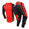 2021 Delicate Fox Mach Gear Set Motorcycle Motorbike Jersey Pants Mens Racing Kits Motor Mens Black Red Suit