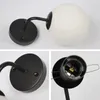 Vägglampa minimalism led boll nordisk inomhus sängplats sconce badrum sovrum trappa