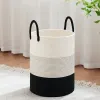 Baskets Strong Laundry Basket, Cotton Rope Storage Basket, Dirty Clothes Bucket, Household Goods Kids Toys Sundries Woven Basket