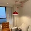 Wandlampen, einzigartiger Stil, rote Wipplampe, Wohnzimmer, Nachttisch, Esszimmer, Verkabelung, kostenloses Klapplicht auf Lager