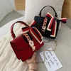 Evening Bags Women's Fashion Handbag Red Blue White Scarf Bow Korean Single Shoulder Messenger Chain Bag Envelope BagEvening308S