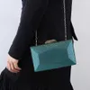 3D Geometry Banket Bag Versatil Gradual Color Changing Silk Dress Simple Handbag Girl