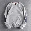 Men's Hoodies Round Neck Pullover Coat Retro Heavyweight Washed Long Sleeved Cotton Sweatshirt Jacket For Male