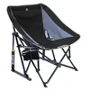 Camp Furniture Pod Rocker Black Adult Chair Folding Stolar Fällbar stol Campingstol YQ240315