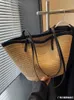 حقائب الشاطئ التي تنقل حقيبة قش منسوجة ذات سعة عالية للنساء في صيف تنوع الكتف حقيبة الشاطئ