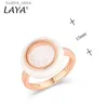 Cluster Ringen LAYA 925 Sterling Zilver Mode Persoonlijkheid Hoge Kwaliteit Zirkonium Rose Goud Wit Emaille Ring Voor Vrouwen Party Luxe sieraden L240315