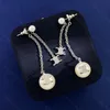 Top Designer Stud For Women Hoop Earrings High Quality Studs Luxury Pearl Pendant Earrings Brand Letters Womens C Earring Fashion Jewelry 925 Silver Top 2024 -7