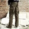 Pantalons pour hommes 2024 Marque Hommes Cargo Armée Vert Hommes Streetwear Pantalon de piste Militaire Crayon Zipper Noir Loisirs Jeunes Joggers