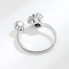 Roterend ontwerp Sense Little Daisy Pearl Ring Creative Oil Dropping Sieraden Vrouwelijk