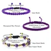 Strand 3Pcs Haute Qualité Pierre Naturelle Pin Oeil De Tigre Coupe Surface Perles Bracelet Hommes Original Bohème Bracelets Faits À La Main Femmes Bijoux