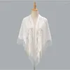 Schals Retro Dreieck Schal Capes Schals Wraps Sheer Quasten Hochzeit Party Zubehör Romantische Spitze Aushöhlen Frauen Poncho