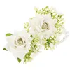 Fleurs décoratives poignet fleur Corsage boutonnière décor de mariage Bracelet demoiselle d'honneur amoureux en tissu de soie